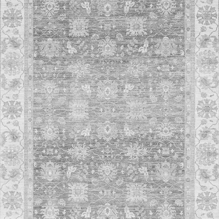 Machine Washable Oriental Gray Traditional Rug, wshabs4062gry
