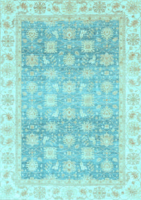 Oriental Light Blue Traditional Rug, abs4062lblu