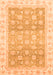 Machine Washable Oriental Orange Traditional Area Rugs, wshabs4062org