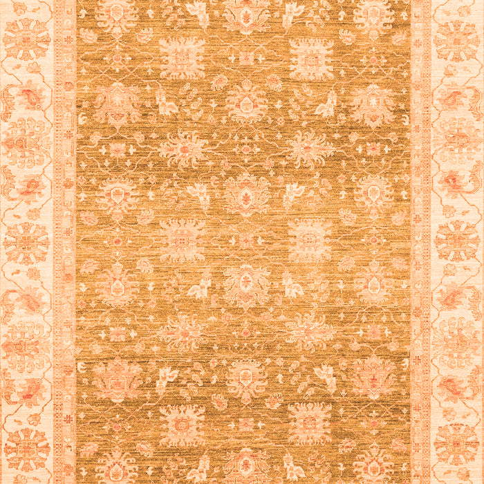 Machine Washable Oriental Orange Traditional Area Rugs, wshabs4062org