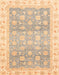 Machine Washable Abstract Brown Gold Rug, wshabs4062
