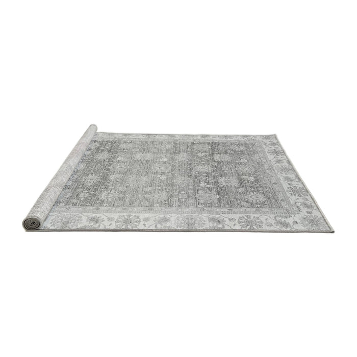 Sideview of Machine Washable Oriental Gray Traditional Rug, wshabs4062gry