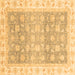 Square Machine Washable Oriental Brown Traditional Rug, wshabs4062brn