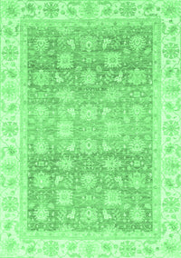 Oriental Emerald Green Traditional Rug, abs4062emgrn