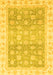 Machine Washable Oriental Yellow Traditional Rug, wshabs4062yw