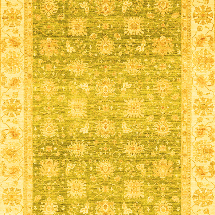 Machine Washable Oriental Yellow Traditional Rug, wshabs4062yw