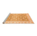 Sideview of Machine Washable Oriental Orange Traditional Area Rugs, wshabs4062org
