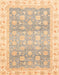 Abstract Brown Gold Oriental Rug, abs4062