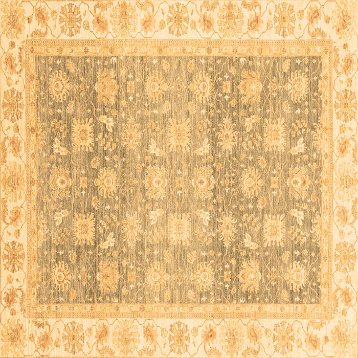 Square Oriental Brown Traditional Rug, abs4062brn