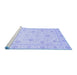 Sideview of Machine Washable Oriental Blue Traditional Rug, wshabs4063blu