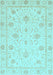 Machine Washable Oriental Light Blue Traditional Rug, wshabs4063lblu