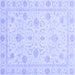 Square Oriental Blue Traditional Rug, abs4063blu