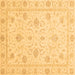 Square Oriental Brown Traditional Rug, abs4063brn