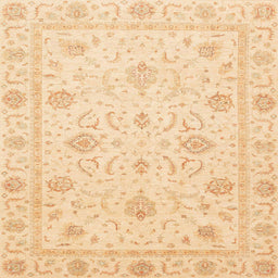 Square Machine Washable Abstract Brown Gold Rug, wshabs4063
