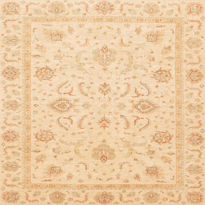 Square Machine Washable Abstract Brown Gold Rug, wshabs4063