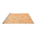 Sideview of Machine Washable Oriental Orange Traditional Area Rugs, wshabs4063org