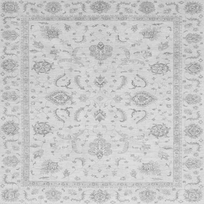 Square Machine Washable Oriental Gray Traditional Rug, wshabs4063gry