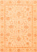 Machine Washable Oriental Orange Traditional Area Rugs, wshabs4063org
