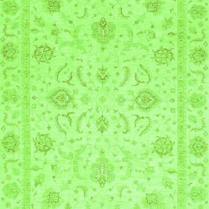 Machine Washable Oriental Green Traditional Area Rugs, wshabs4063grn