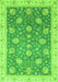 Machine Washable Oriental Green Traditional Area Rugs, wshabs4064grn