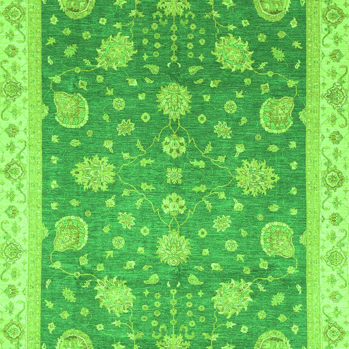 Machine Washable Oriental Green Traditional Area Rugs, wshabs4064grn