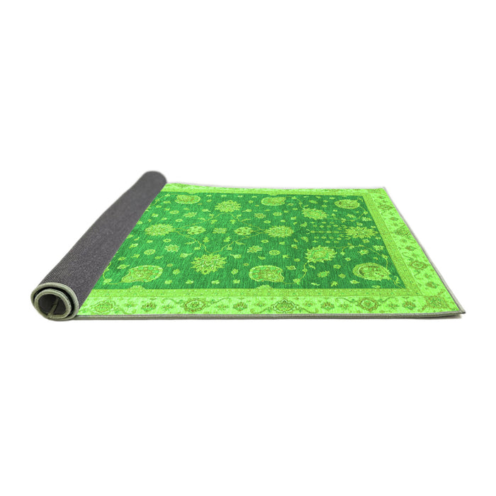 Sideview of Oriental Green Traditional Rug, abs4064grn