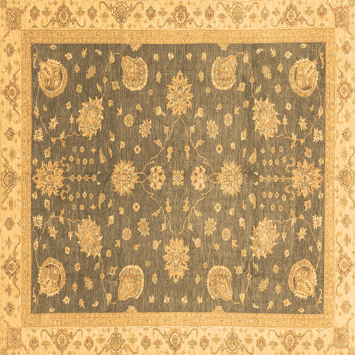 Square Machine Washable Oriental Brown Traditional Rug, wshabs4064brn
