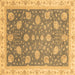 Square Oriental Brown Traditional Rug, abs4064brn