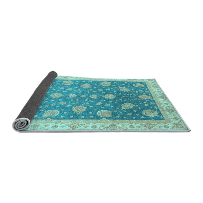 Sideview of Oriental Light Blue Traditional Rug, abs4064lblu