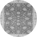 Round Oriental Gray Traditional Rug, abs4064gry