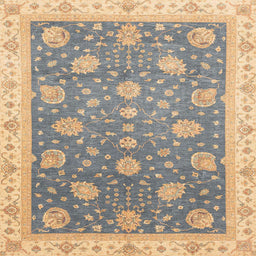 Square Machine Washable Abstract Yellow Rug, wshabs4064