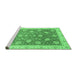 Sideview of Machine Washable Oriental Emerald Green Traditional Area Rugs, wshabs4064emgrn