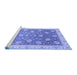 Sideview of Machine Washable Oriental Blue Traditional Rug, wshabs4064blu