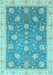 Oriental Light Blue Traditional Rug, abs4064lblu