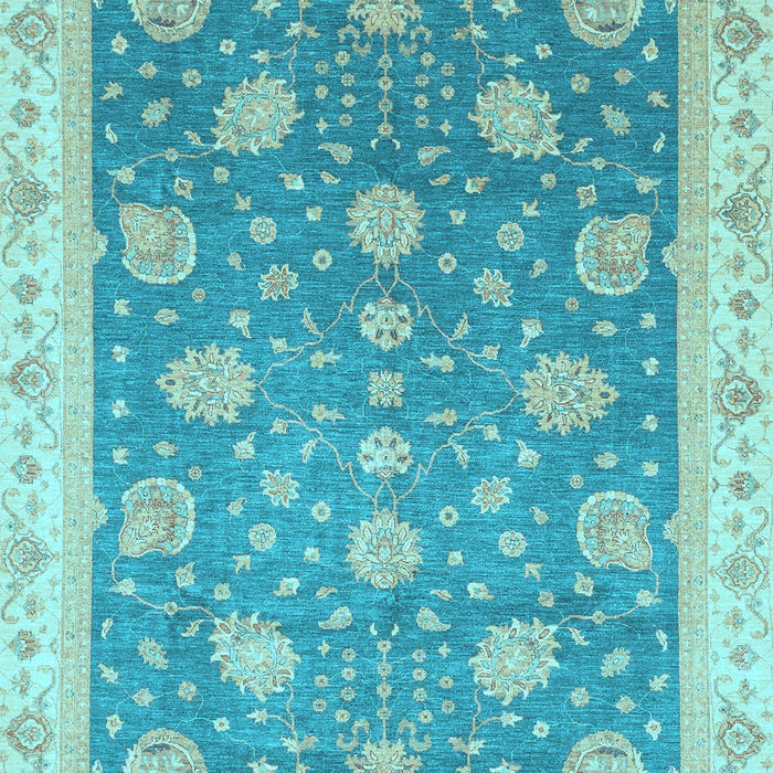 Machine Washable Oriental Light Blue Traditional Rug, wshabs4064lblu