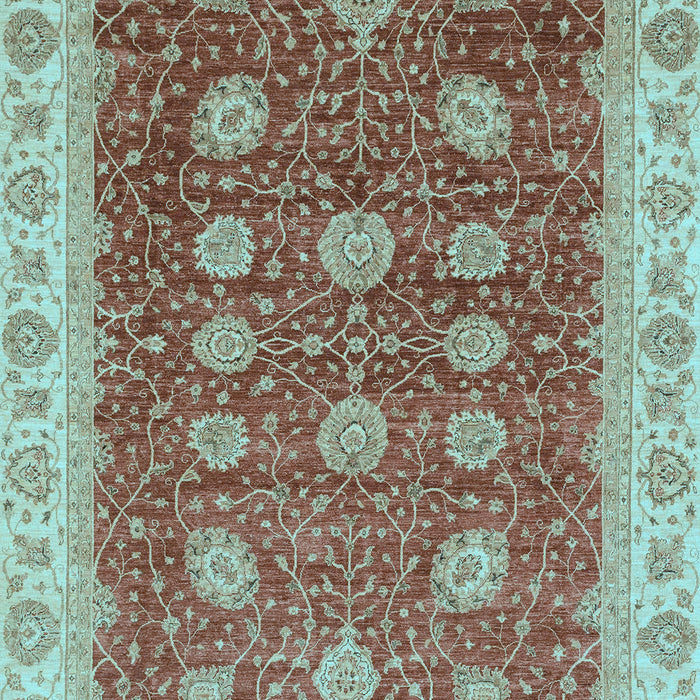 Machine Washable Oriental Light Blue Traditional Rug, wshabs4065lblu
