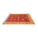 Sideview of Machine Washable Oriental Orange Traditional Area Rugs, wshabs4065org