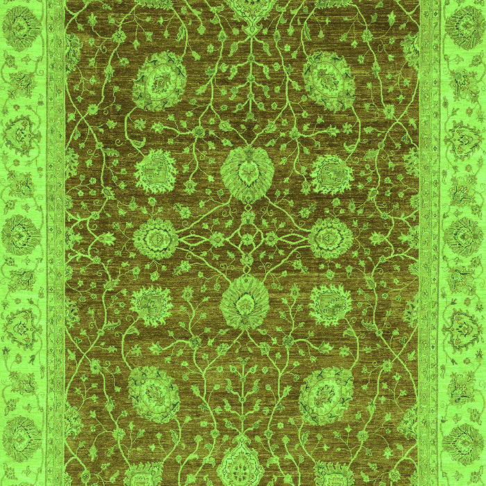 Machine Washable Oriental Green Traditional Area Rugs, wshabs4065grn