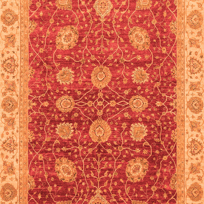 Machine Washable Oriental Orange Traditional Area Rugs, wshabs4065org