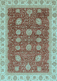 Oriental Light Blue Traditional Rug, abs4065lblu