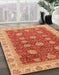 Abstract Orange Oriental Rug in Family Room, abs4065