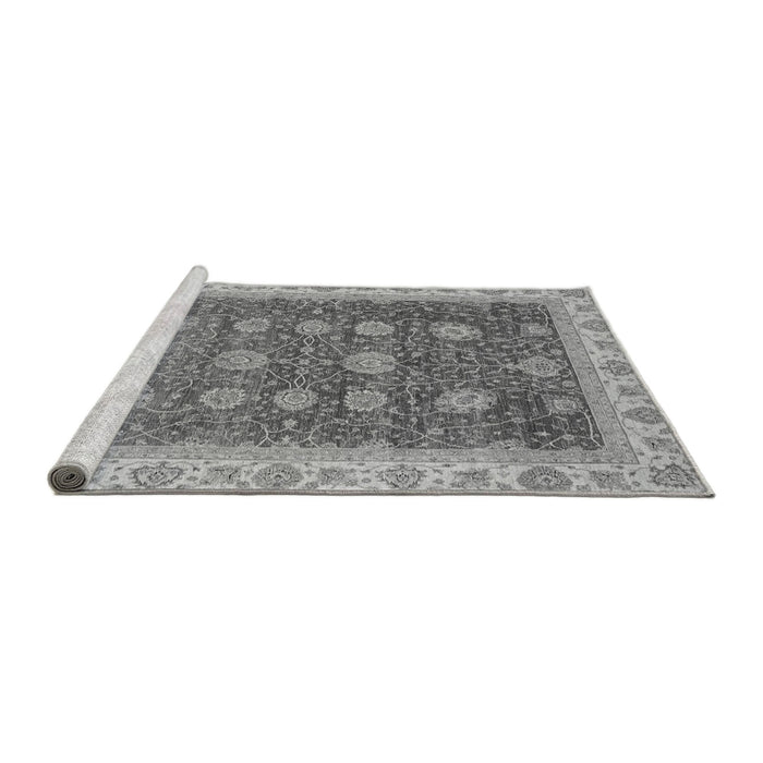 Sideview of Machine Washable Oriental Gray Traditional Rug, wshabs4065gry