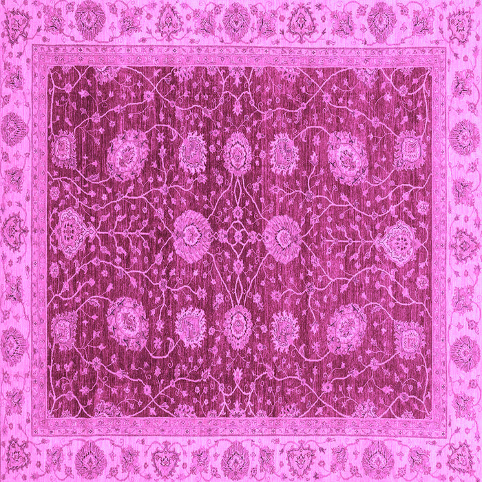 Square Machine Washable Oriental Purple Traditional Area Rugs, wshabs4065pur