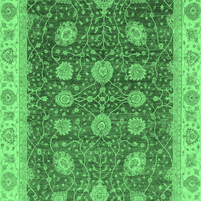 Machine Washable Oriental Emerald Green Traditional Area Rugs, wshabs4065emgrn