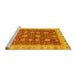 Sideview of Machine Washable Oriental Yellow Traditional Rug, wshabs4065yw