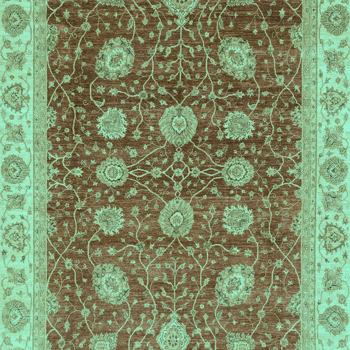 Machine Washable Oriental Turquoise Traditional Area Rugs, wshabs4065turq