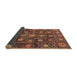 Sideview of Abstract Saffron Red Oriental Rug, abs4066