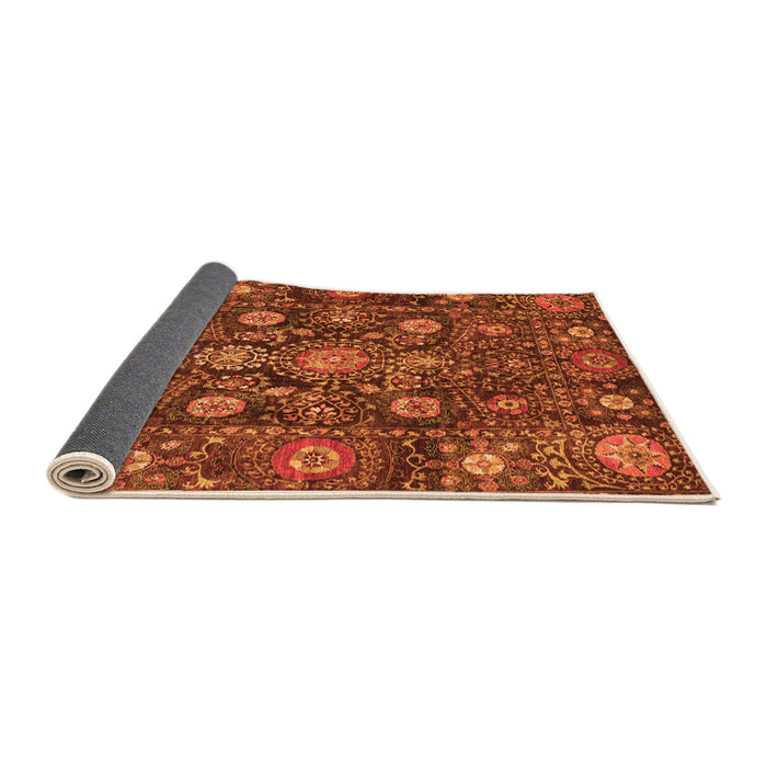 Sideview of Oriental Orange Traditional Rug, abs4066org