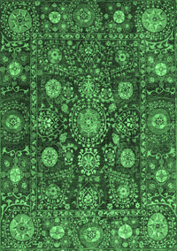 Oriental Emerald Green Traditional Rug, abs4066emgrn