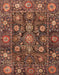 Abstract Saffron Red Oriental Rug, abs4066